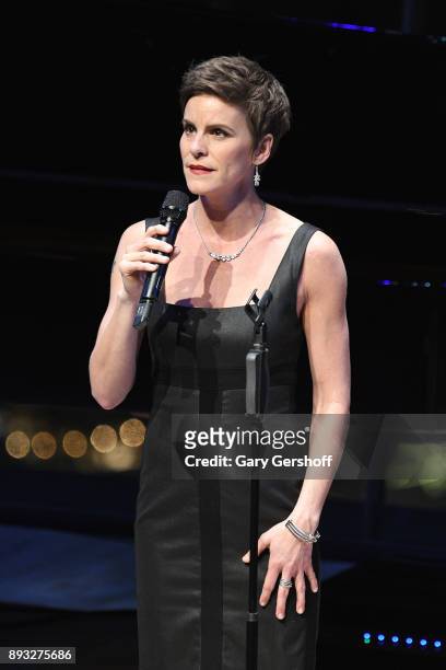 Comedian, actress and singer Jenn Collela peforms on stage during the ASCAP Foundation Awards 2017 at Jazz at Lincoln Center on December 14, 2017 in...