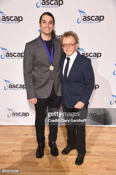 Recipient of the 'Sunlight of the Spirit Award', Patrick Ward and President, ASCAP, Paul Williams attend the ASCAP Foundation Awards 2017 at Jazz at...