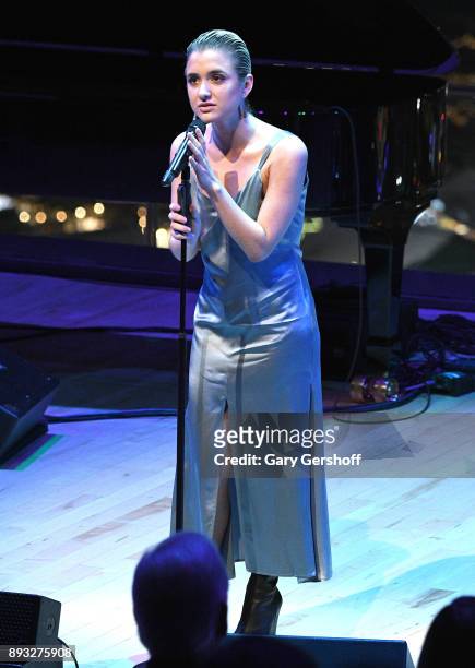 Singer Danielle Harris performs on stage during the ASCAP Foundation Awards 2017 at Jazz at Lincoln Center on December 14, 2017 in New York City.
