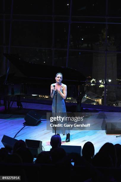 Singer Danielle Harris performs on stage during the ASCAP Foundation Awards 2017 at Jazz at Lincoln Center on December 14, 2017 in New York City.