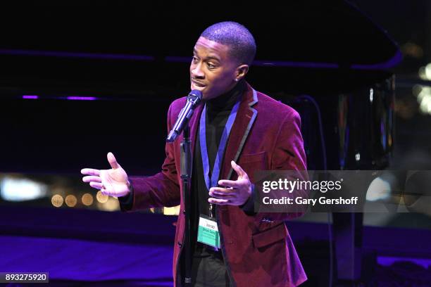 Singer, songwriter and producer Brian Seay performs on stage during the ASCAP Foundation Awards 2017 at Jazz at Lincoln Center on December 14, 2017...