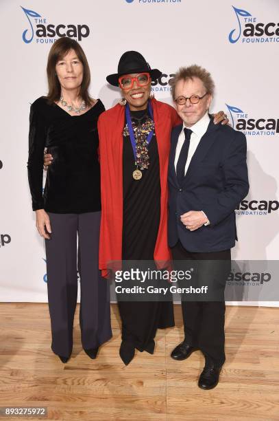 Executive Director, The ASCAP Foundation, Colleen McDonough, recipient of the ASCAP Foundation Champion Award, Dee Dee Bridgewater and President,...
