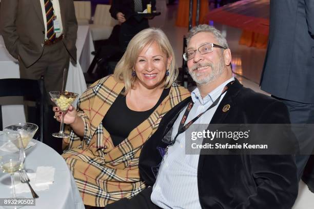 Guests attend Elite Aerospace Group's 4th Annual Aerospace & Defense Symposium at Lyon Air Museum on December 14, 2017 in Santa Ana, California.