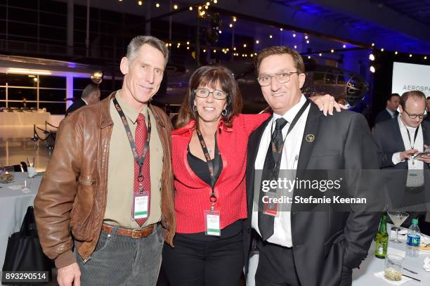 Guests attend Elite Aerospace Group's 4th Annual Aerospace & Defense Symposium at Lyon Air Museum on December 14, 2017 in Santa Ana, California.