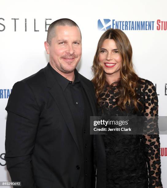 Christian Bale and Sibi Blazic attend the Premiere Of Entertainment Studios Motion Pictures' "Hostiles" at Samuel Goldwyn Theater on December 14,...