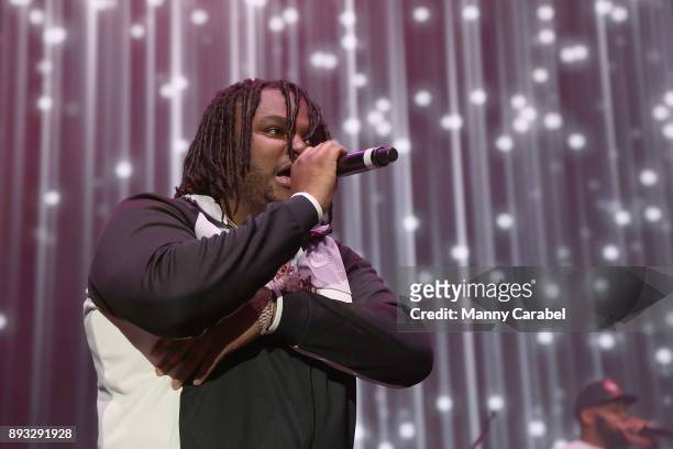 Tee Grizzly performs onstage at the 2017 Hot for the Holidays concert at Prudential Center on December 14, 2017 in Newark, New Jersey.