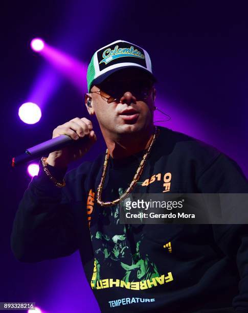 Wisin performs at Amway Center on December 14, 2017 in Orlando, Florida.