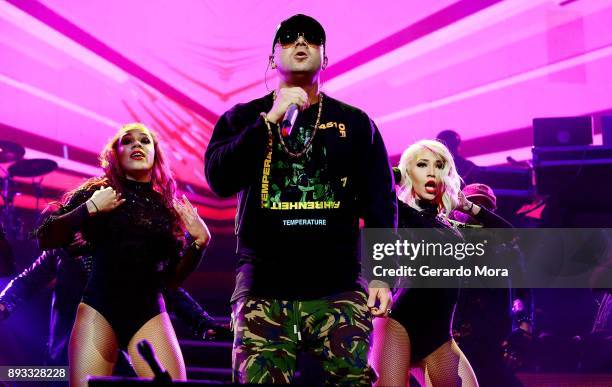 Wisin performs at Amway Center on December 14, 2017 in Orlando, Florida.