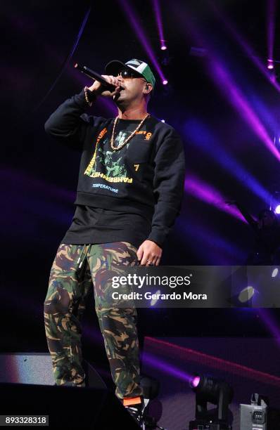 Wisin performs at Amway Center on December 14, 2017 in Orlando, Florida.