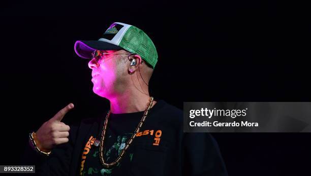 Wisin performs at Amway Center on December 14, 2017 in Orlando, Florida.