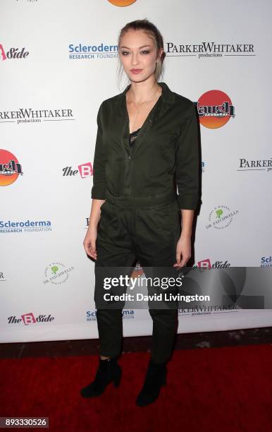 Model/TV personality India Gants attends the Winter Comedy Ball at The Laugh Factory on December 14, 2017 in West Hollywood, California.