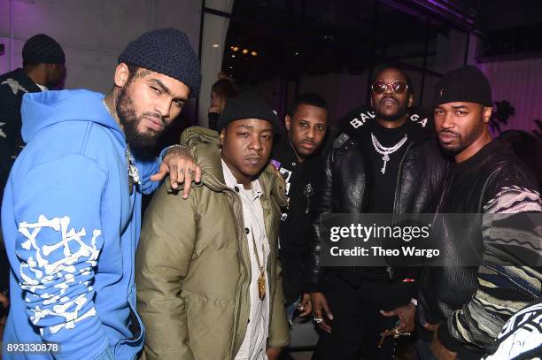 Dave East, Jadakiss, Fabolous, 2 Chainz and Serius Jones attend as Def Jam Recordings Celebrates the Holidays with Patron Tequila at Spring Place on...