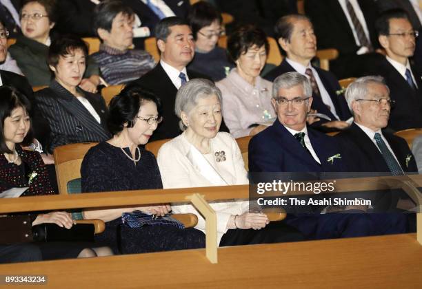 Empress Michiko attends a charity concert at Tokyo Opera city Concert Hall on December 14, 2017 in Tokyo, Japan.