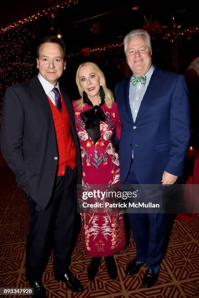 George Farias, Barbara Bancroft and Jamie Figg attend A Christmas Cheer Holiday Party 2017 Hosted by George Farias, Anne and Jay McInerney at The...