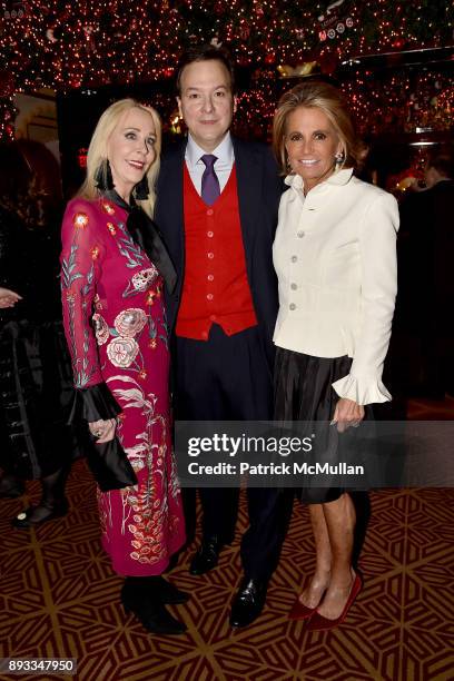 Barbara Bancroft, George Farias and Grace Meigher attend A Christmas Cheer Holiday Party 2017 Hosted by George Farias, Anne and Jay McInerney at The...