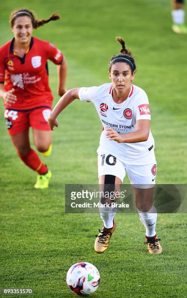 Lee Falkon of Western Sydney Wanderers FC during the round eight W-League match between Adelaide United and the Western Sydney Wanderers at Marden...