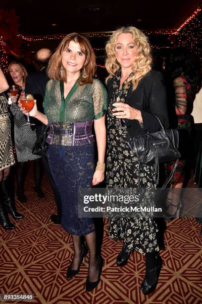 Ivana Lowell and Anna Rothschild attend A Christmas Cheer Holiday Party 2017 Hosted by George Farias, Anne and Jay McInerney at The Doubles Club on...