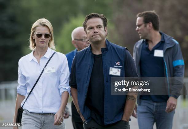 Sarah Murdoch, from left, Rupert Murdoch, chairman of News Corp., Lachlan Murdoch, News Corp. Board member, and James Murdoch, co-chief operating...