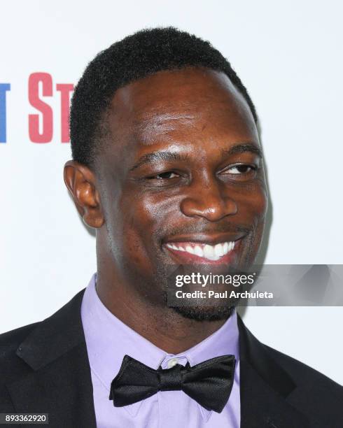Actor Newton Mayenge attends the premiere of "Hostiles" at the Samuel Goldwyn Theater on December 14, 2017 in Beverly Hills, California.