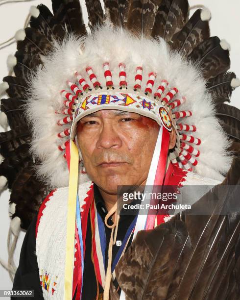 Chief Phillip Whiteman Jr. Attends the premiere of "Hostiles" at the Samuel Goldwyn Theater on December 14, 2017 in Beverly Hills, California.