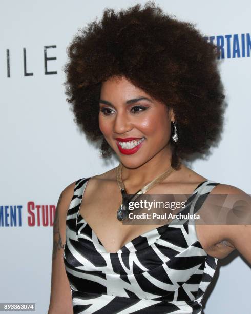 Singer Joy Villa attends the premiere of "Hostiles" at the Samuel Goldwyn Theater on December 14, 2017 in Beverly Hills, California.