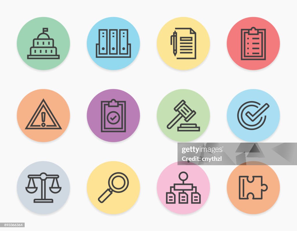 COMPLIANCE-LINIE ICONS SET