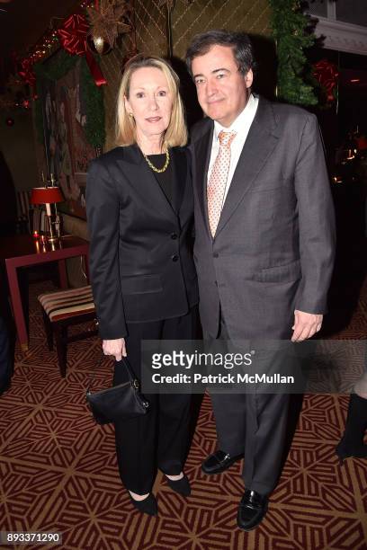 Anne Eisenhower and Wolfgang Flottl attend A Christmas Cheer Holiday Party 2017 Hosted by George Farias, Anne and Jay McInerney at The Doubles Club...
