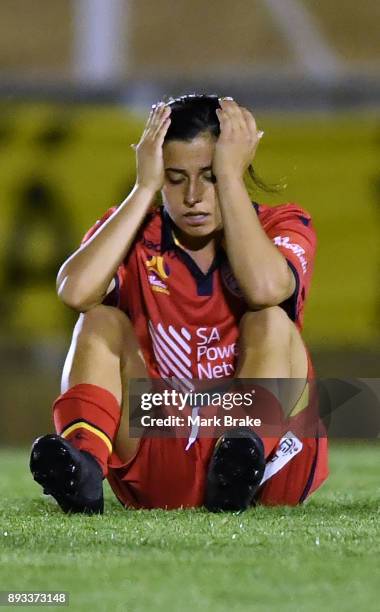 Alexandra Chidiac of Adelaide United at the end of the round eight W-League match between Adelaide United and the Western Sydney Wanderers at Marden...