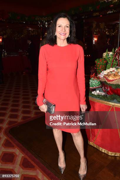 Leslie Stevens attends A Christmas Cheer Holiday Party 2017 Hosted by George Farias, Anne and Jay McInerney at The Doubles Club on December 14, 2017...