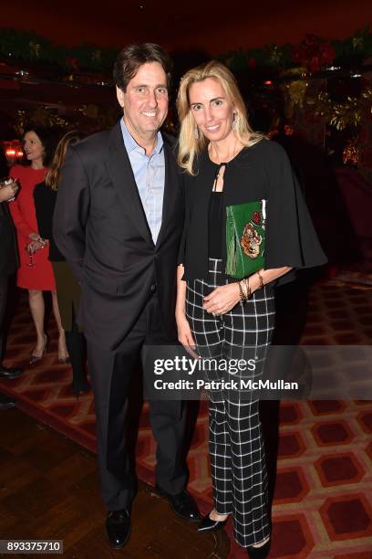 Curtis Bashaw and Coleen Bashaw attend A Christmas Cheer Holiday Party 2017 Hosted by George Farias, Anne and Jay McInerney at The Doubles Club on...