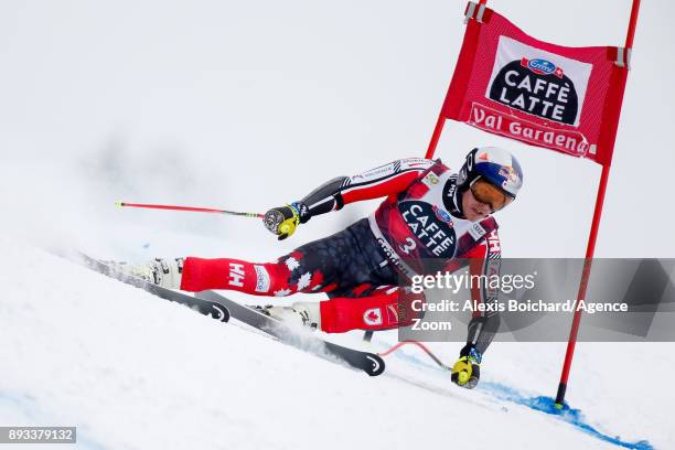 Erik Guay of Canada competes during the Audi FIS Alpine Ski World Cup Men's Super G on December 15, 2017 in Val Gardena, Italy.