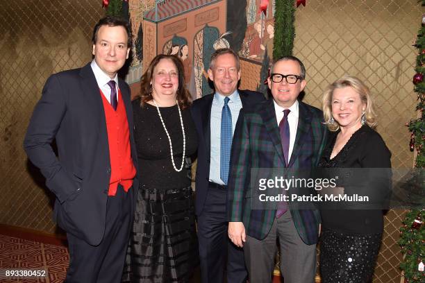 George Farias, Alison Mazzola, Jeff Eldrege, Alex Papachristidis and Jeanne Lawrence attend A Christmas Cheer Holiday Party 2017 Hosted by George...