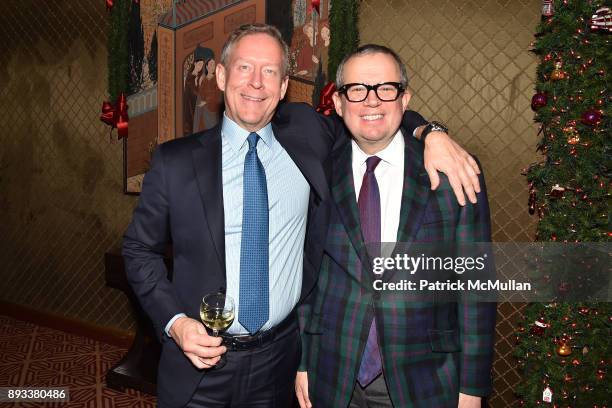 Jeff Eldrege and Alex Papachristidis attend A Christmas Cheer Holiday Party 2017 Hosted by George Farias, Anne and Jay McInerney at The Doubles Club...