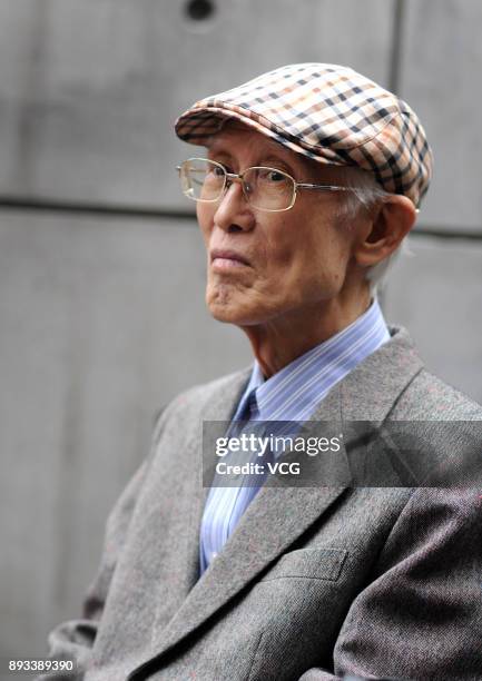 Chinese poet Yu Guangzhong is seen at Kishu An Forest of Literature on May 8, 2010 in Taipei, Taiwan of China. Chinese poet Yu Guangzhong died on...