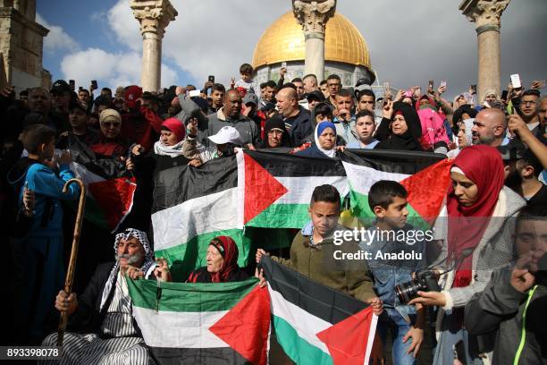 Muslims hold a protest against U.S. President Donald Trumps announcement to recognize Jerusalem as the capital of Israel and plans to relocate the...