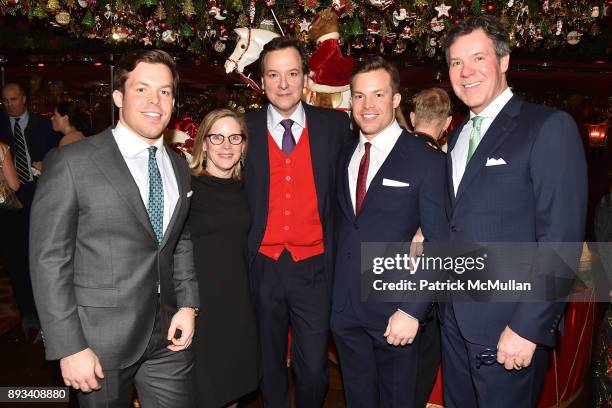 Jackson Conway, Peggy Conway, George Farias, Christian Conway and Dr. Joseph Conway attend A Christmas Cheer Holiday Party 2017 Hosted by George...