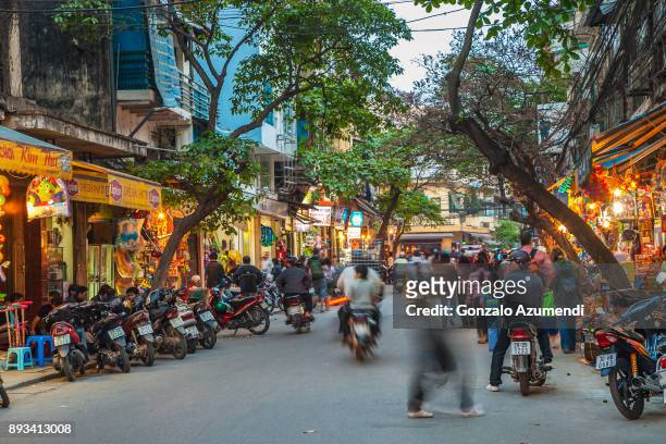 hanoi city in vietnam - vietnam stockfoto's en -beelden