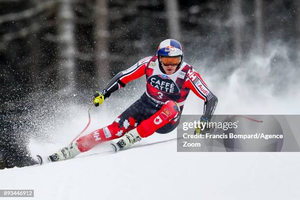 Erik Guay of Canada competes during the Audi FIS Alpine Ski World Cup Men's Super G on December 15, 2017 in Val Gardena, Italy.