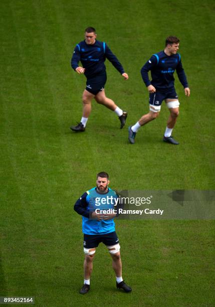 Dublin , Ireland - 15 December 2017; Sean O'Brien during the Leinster captain's run at the Aviva Stadium in Dublin.