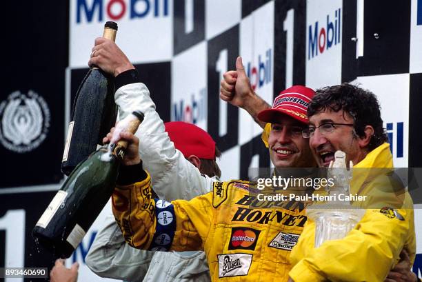 Heinz-Harald Frentzen, Eddie Jordan, Grand Prix of France, Circuit de Nevers Magny-Cours, 27 June 1999. Heinz-Harald Frentzen with team owner Eddie...