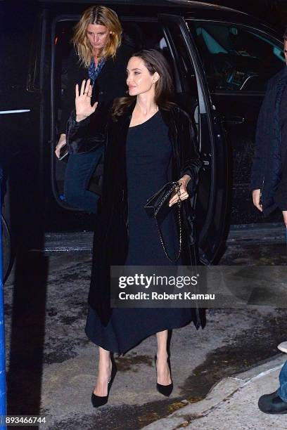 Angelina Jolie seen out and about in Manhattan on December 14, 2017 in New York City.