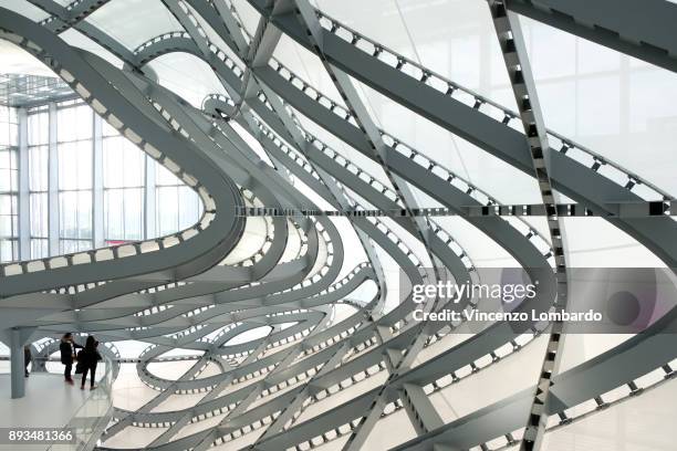la nuvola, convention center, rome - massimiliano fuksas stock pictures, royalty-free photos & images