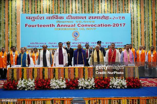 President of republic of India Mr. Ram Nath Kovind , Governer of Uttar Pradesh Ram Naik and state politicians attend 14th convocation ceremony of...