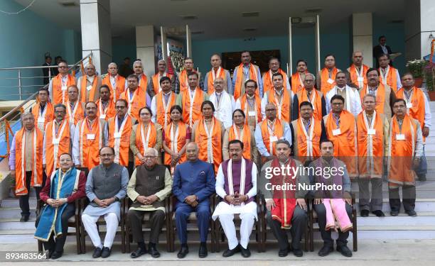 President of republic of India Mr. Ram Nath Kovind , Governer of Uttar Pradesh Ram Naik and state politicians attend 14th convocation ceremony of...