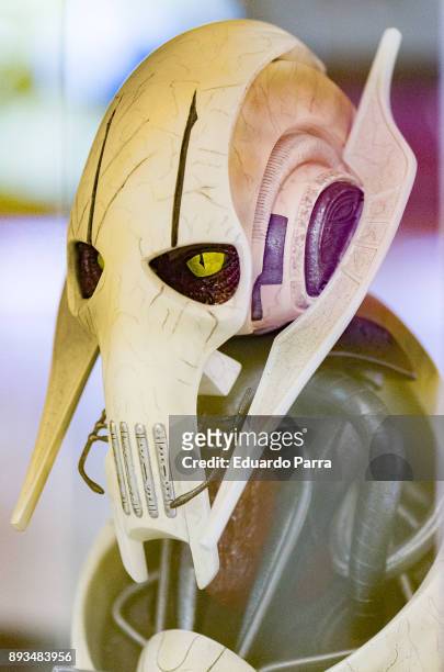 General Grievous figure is exhibited at the 'Star Wars Exhibition' at Telefonica flagship store on December 15, 2017 in Madrid, Spain.