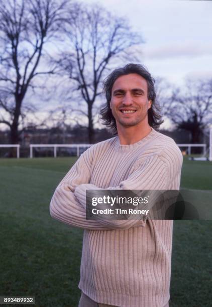 French footballer David Ginola, portrait, United Kingdom, 1999.