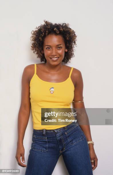British singer-songwriter and member of the Spice Girls Mel B , Modena, Italy, 9th June 1998.