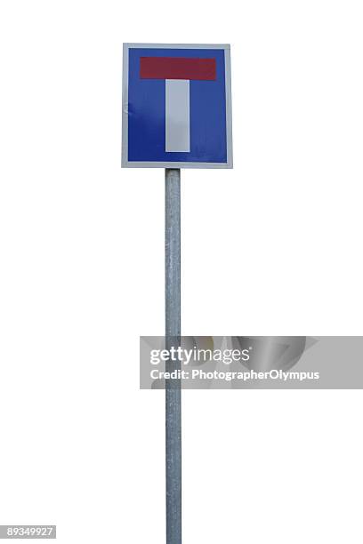 dead end sign - sign pole stock pictures, royalty-free photos & images