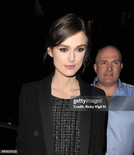 Actress Keira Knightley attends the afterparty for 'Jack Ryan: Shadow Recruit' at Sake No Hana restaurant on January 20, 2014 in London, England.