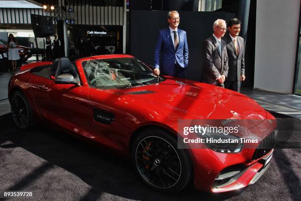 And CEO Roland Folger during the launch of a new model of Mercedes-AMG GT-R and GT Roadster at Thane Showroom, on December 14, 2017 in Mumbai, India.